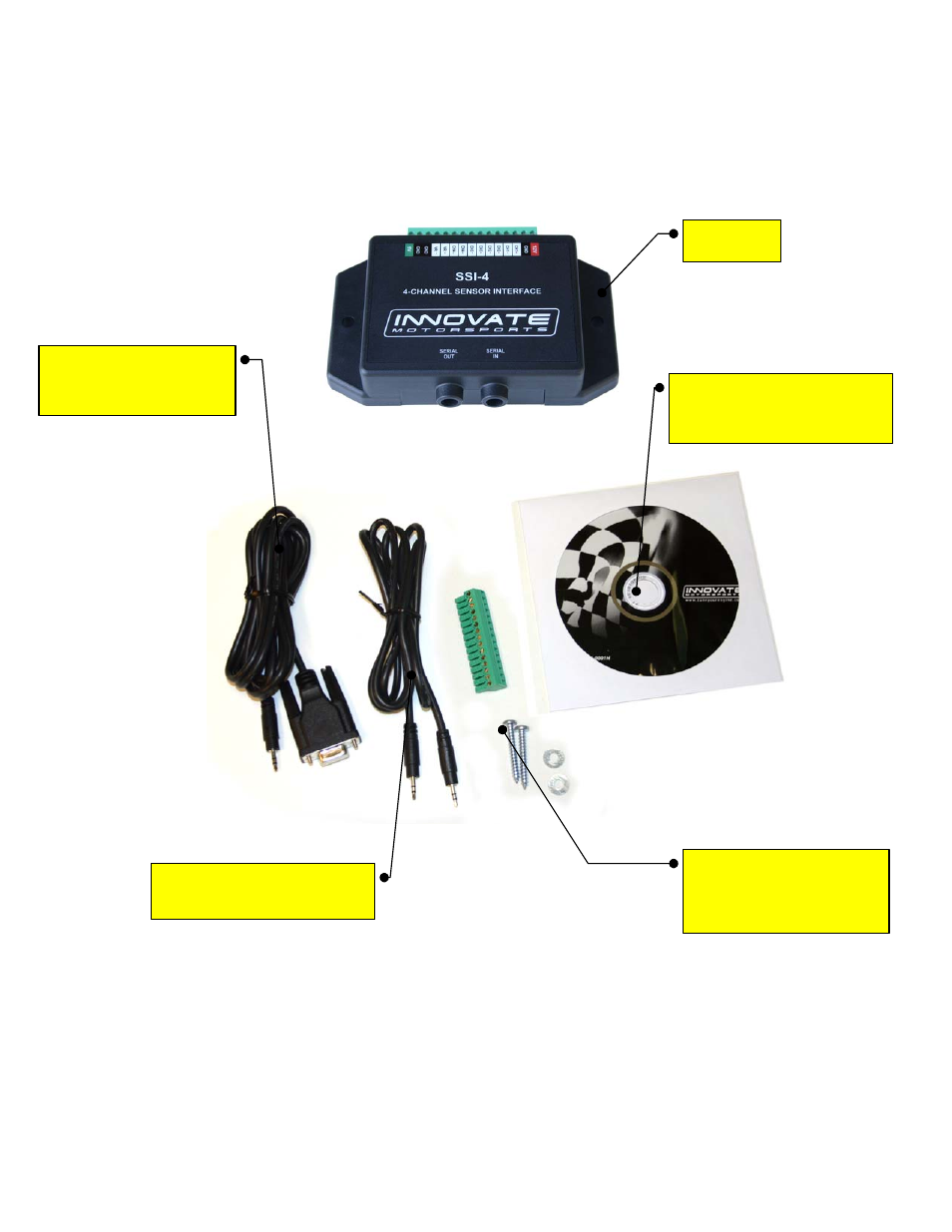 Kit contents | Innovate Motorsports SSI-4 User Manual | Page 15 / 16