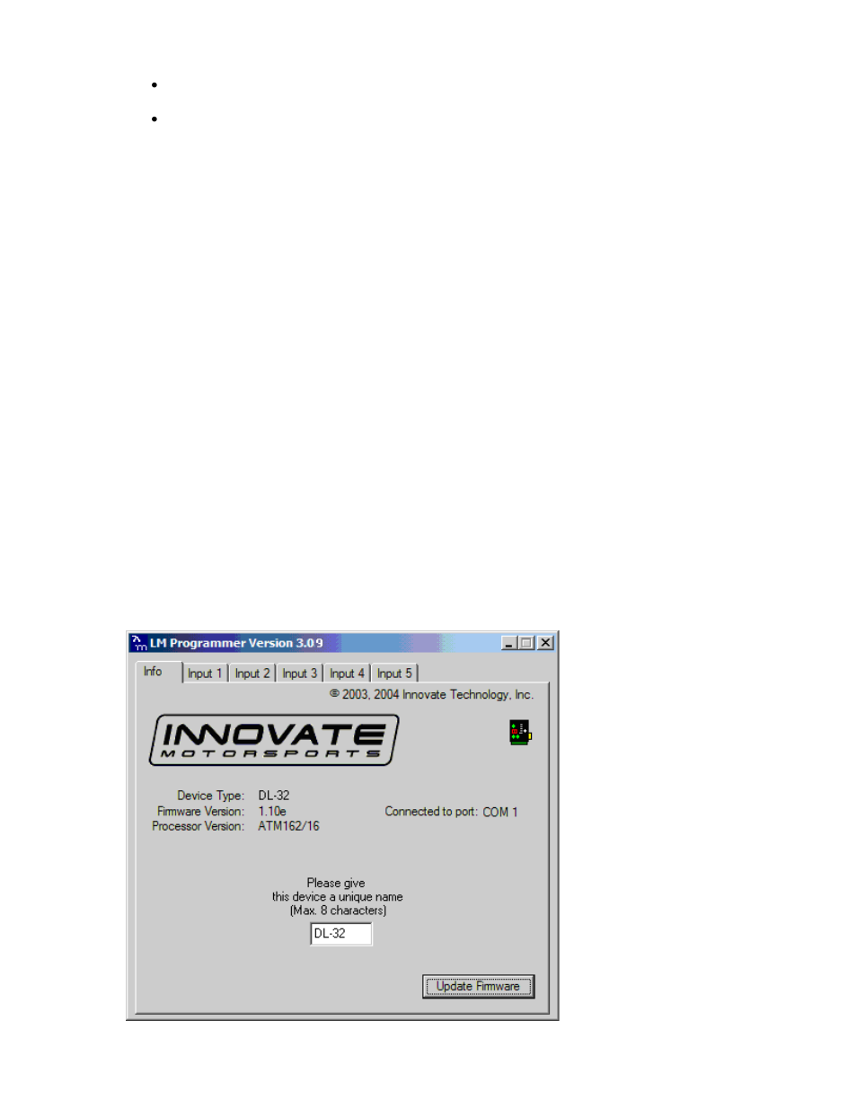 External solenoid drivers, Programming the dl-32 with lm programmer | Innovate Motorsports DL-32 User Manual | Page 23 / 30