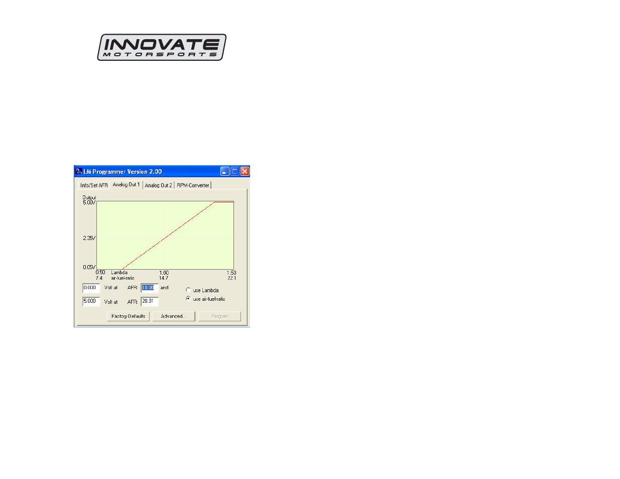 Innovate Motorsports Autronic Output Cable User Manual | 1 page