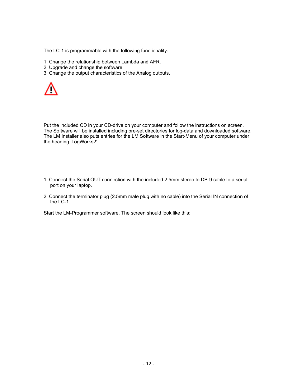 6 programming the lc-1 | Innovate Motorsports LC-1 User Manual | Page 12 / 24