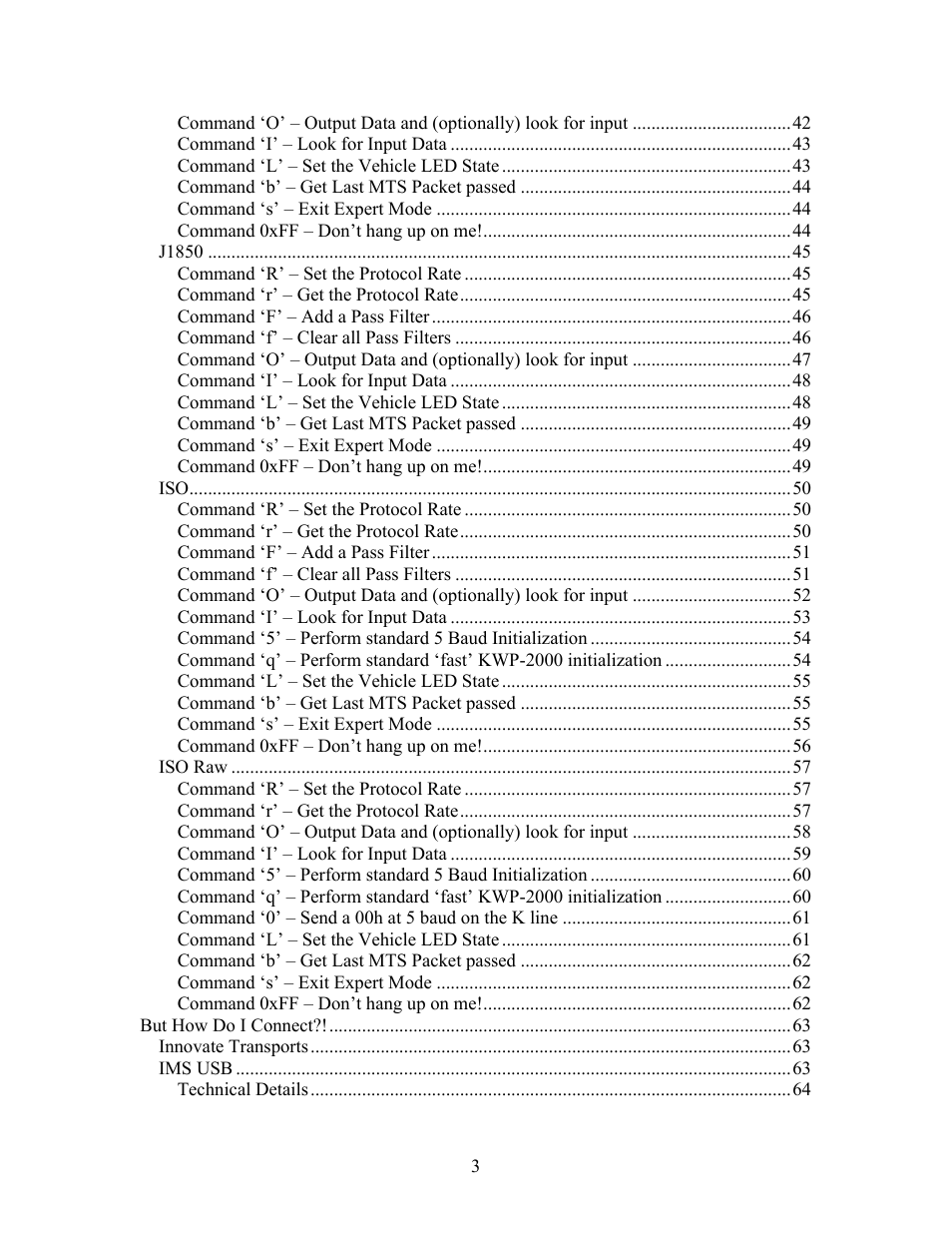 Innovate Motorsports OT-2 SDK User Manual | Page 3 / 76