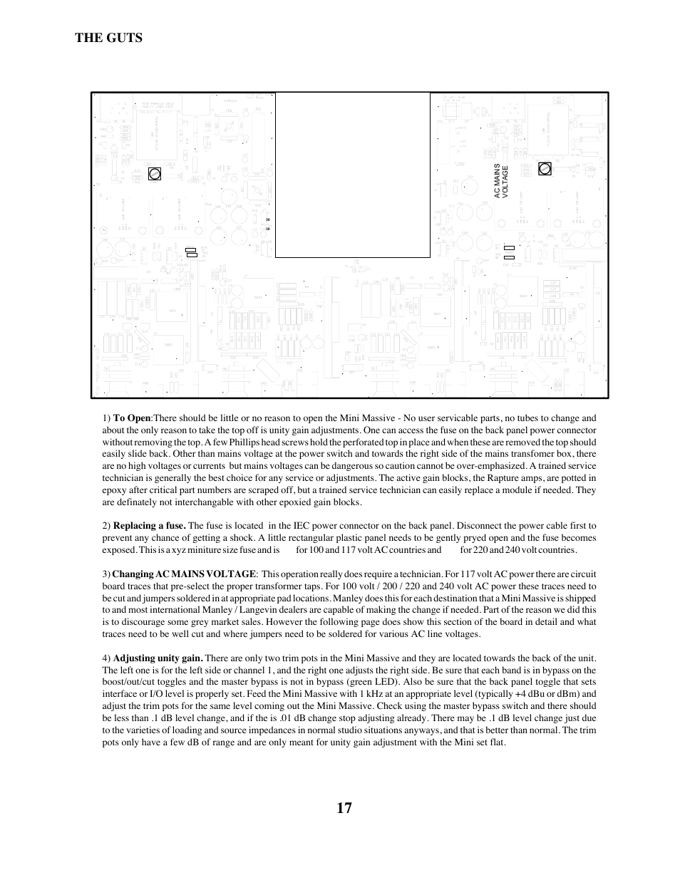 The guts | Manley LANGEVIN MINI MASSIVE STEREO EQ User Manual | Page 17 / 31