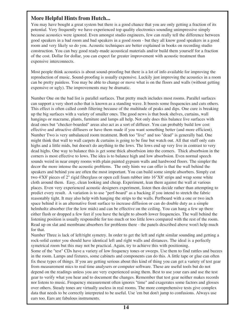 Manley MAHI MONOBLOCK AMPLIFIER User Manual | Page 14 / 18