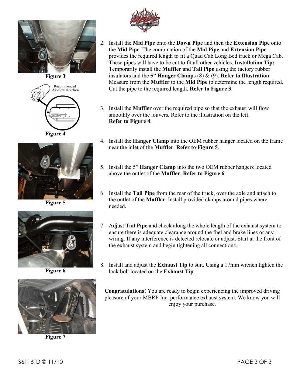 MBRP S6116TD User Manual | Page 3 / 3