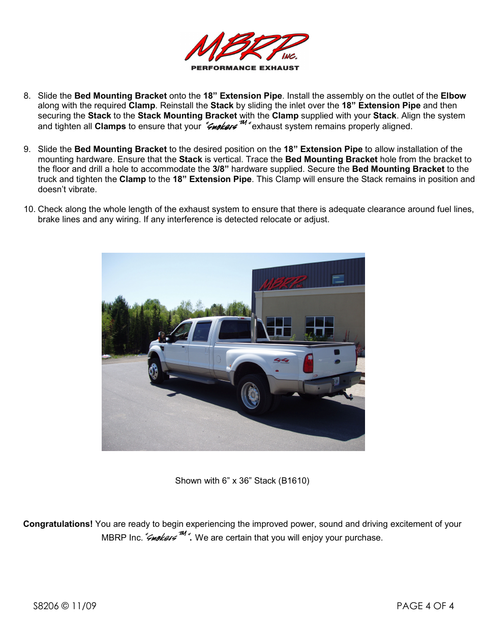 Smokers, Smokers smokers smokers smokers | MBRP S8206 User Manual | Page 4 / 4