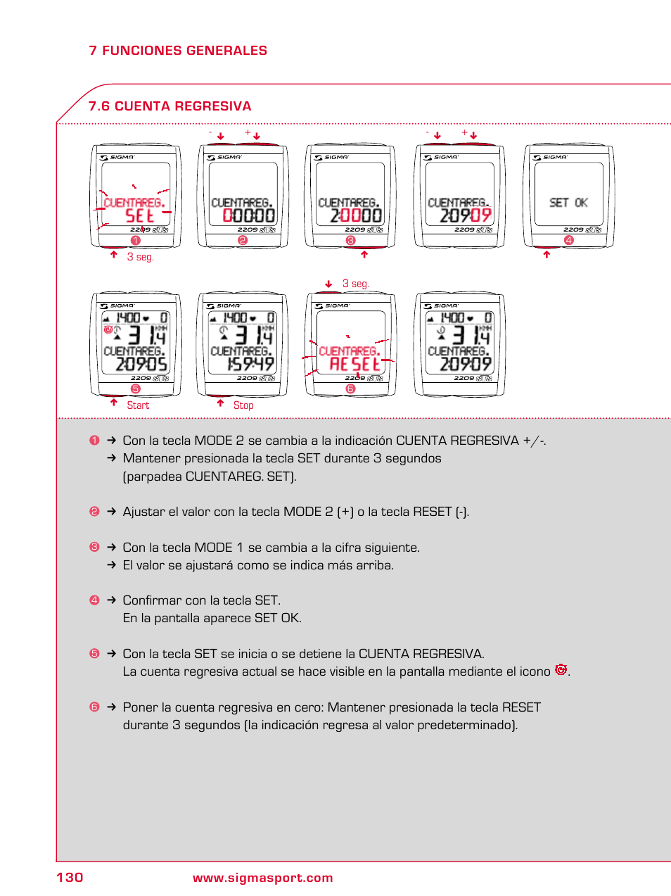 SIGMA BC 2209 TARGA User Manual | Page 130 / 284
