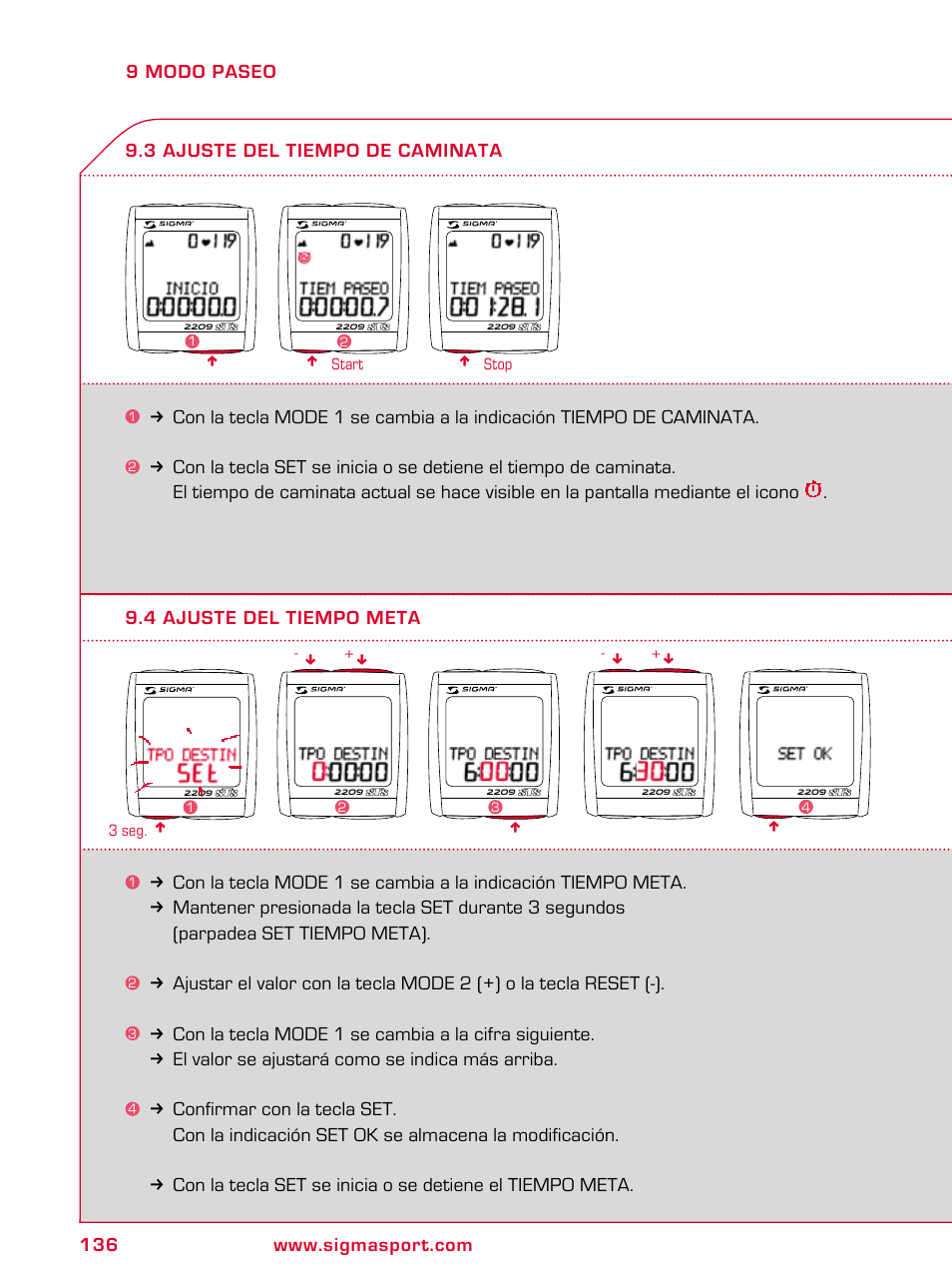 SIGMA BC 2209 TARGA User Manual | Page 136 / 284