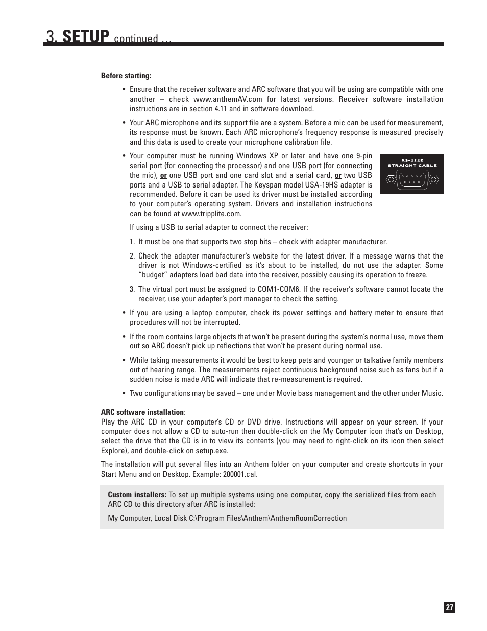 Setup, Continued | Anthem MRX 700 User Manual | Page 35 / 52