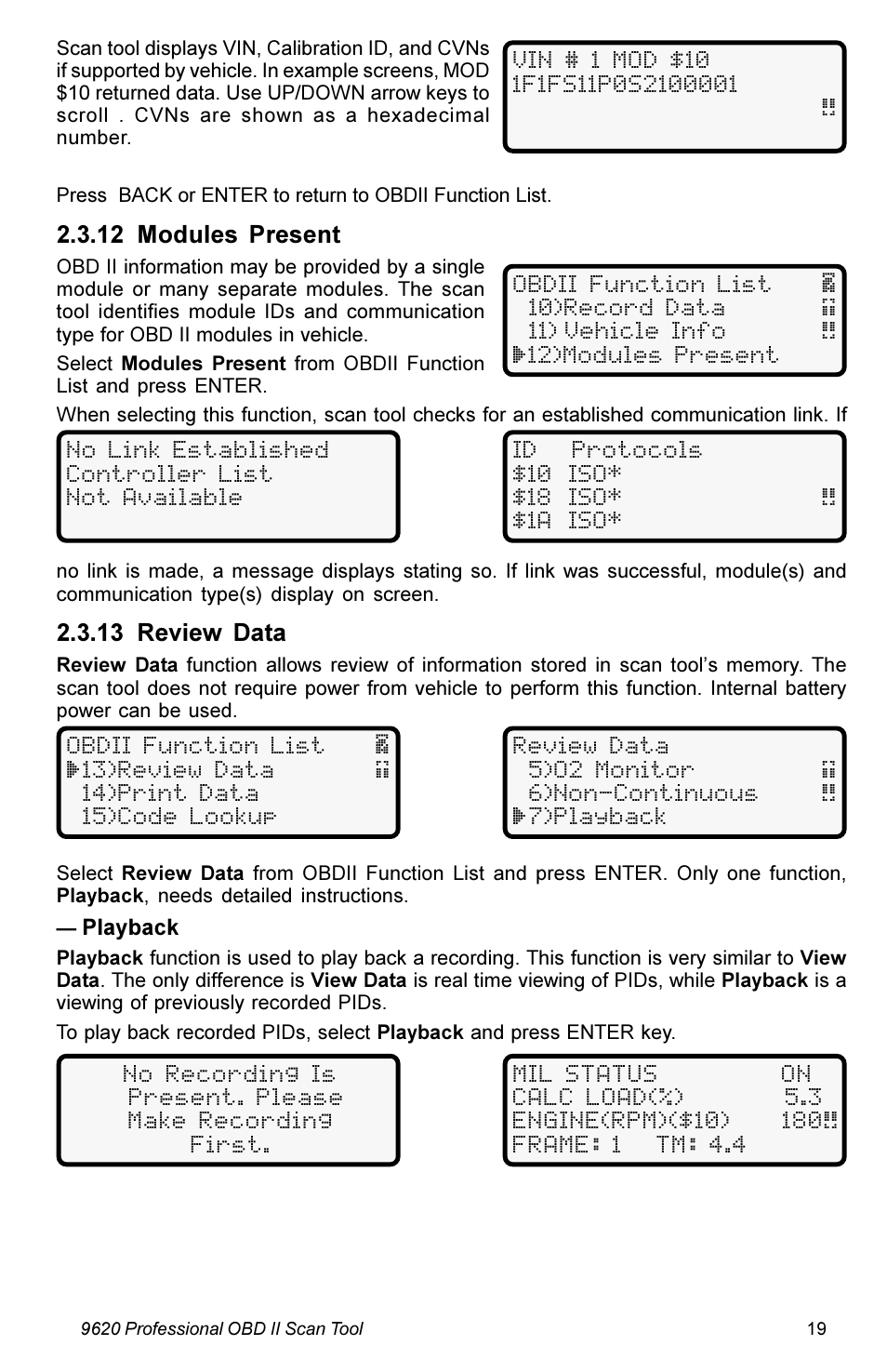 Actron KAL9620A User Manual | Page 19 / 36