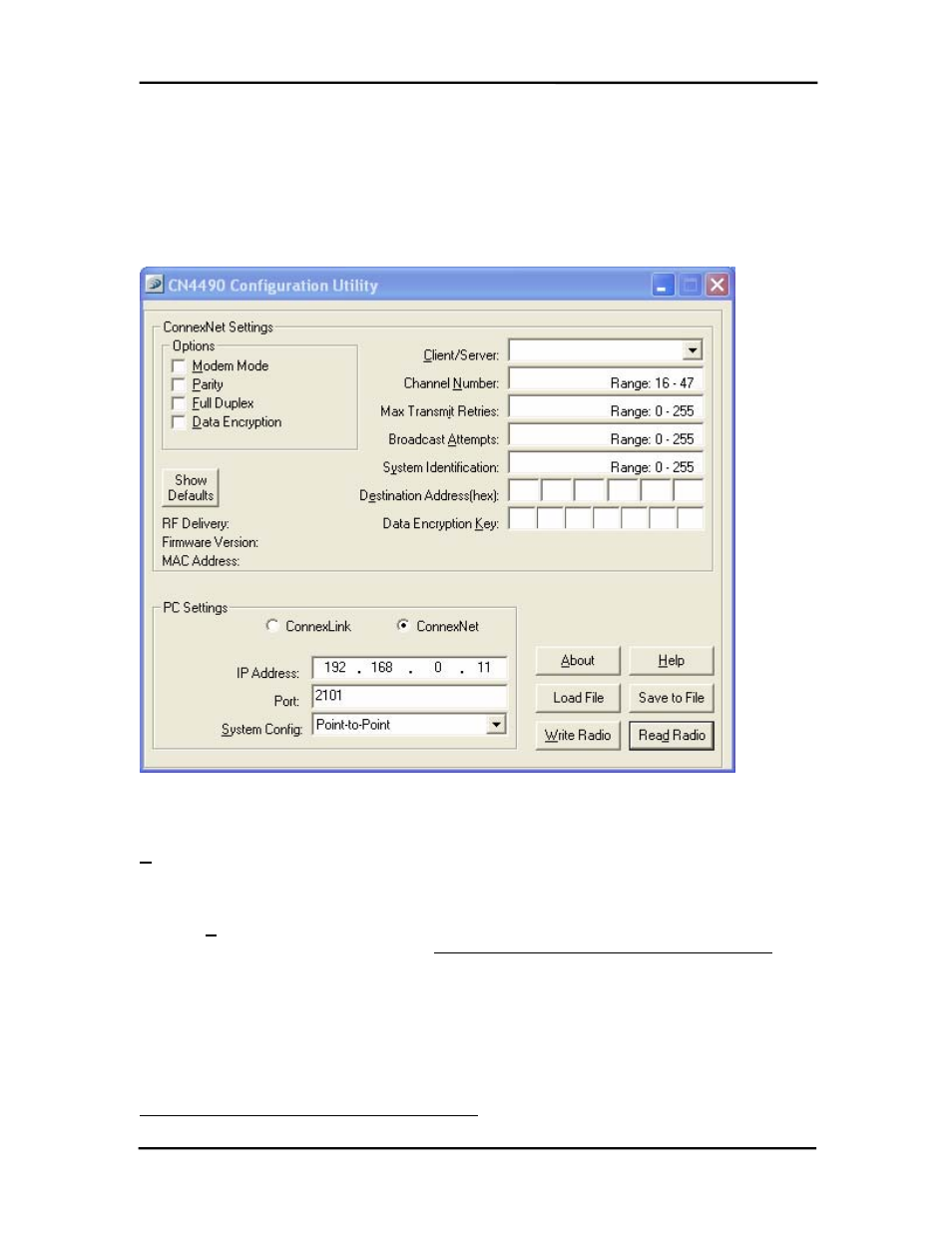 2 cn4490 settings, 1 cn4490 settings | AeroComm CL4490-1000 User Manual | Page 19 / 22