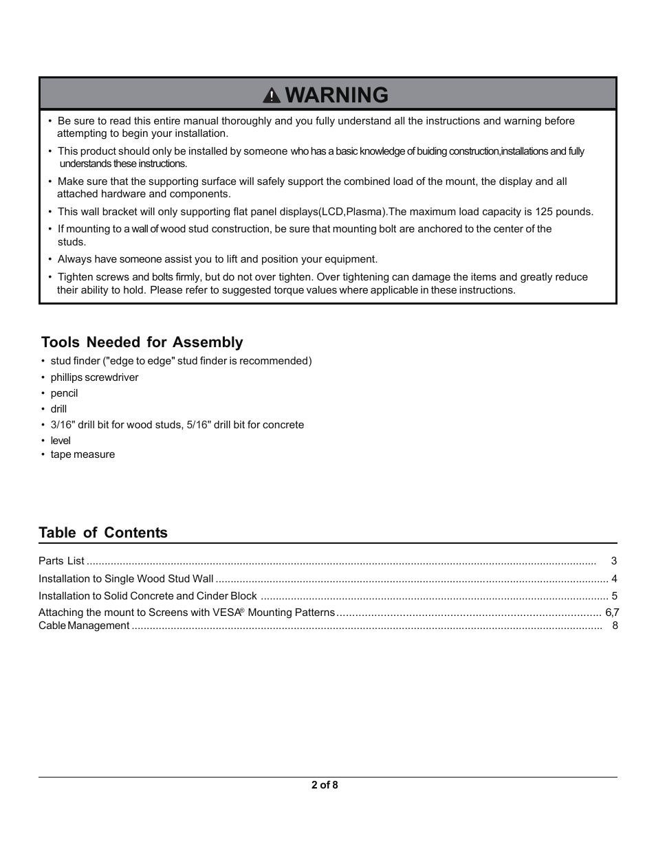 Monoprice 7846 MDA-46 User Manual | Page 2 / 8