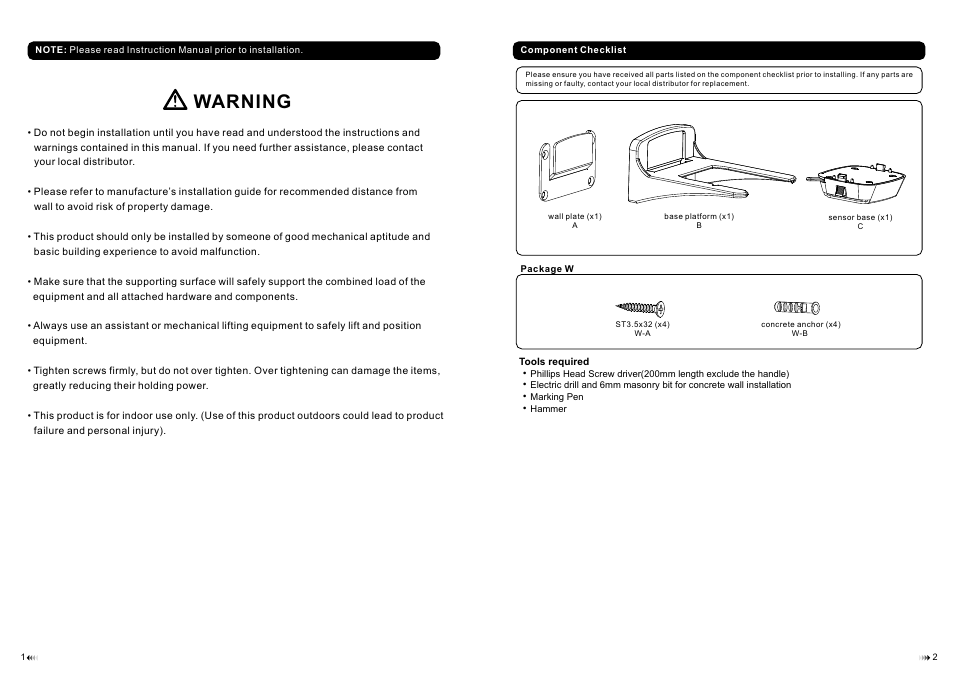 页面 2, Warning | Monoprice 8682 XBOX-01 User Manual | Page 2 / 4