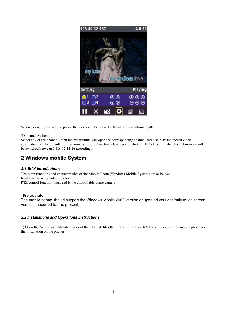 2 windows mobile system | Monoprice 9306 Security System Bundle User Manual | Page 5 / 26
