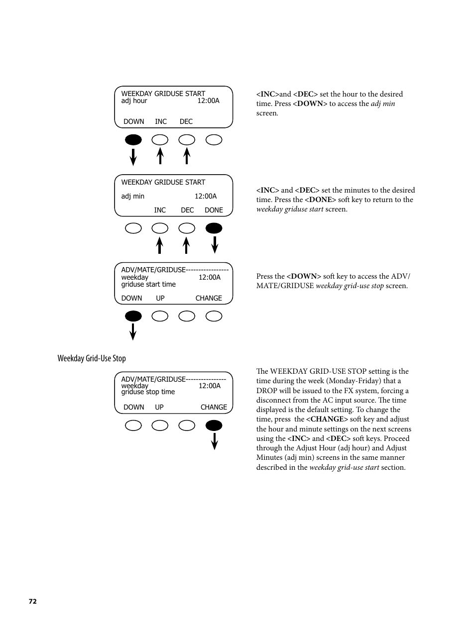 Outback Power Systems MATE2 System Controller and Display Installation and User Manual User Manual | Page 72 / 132