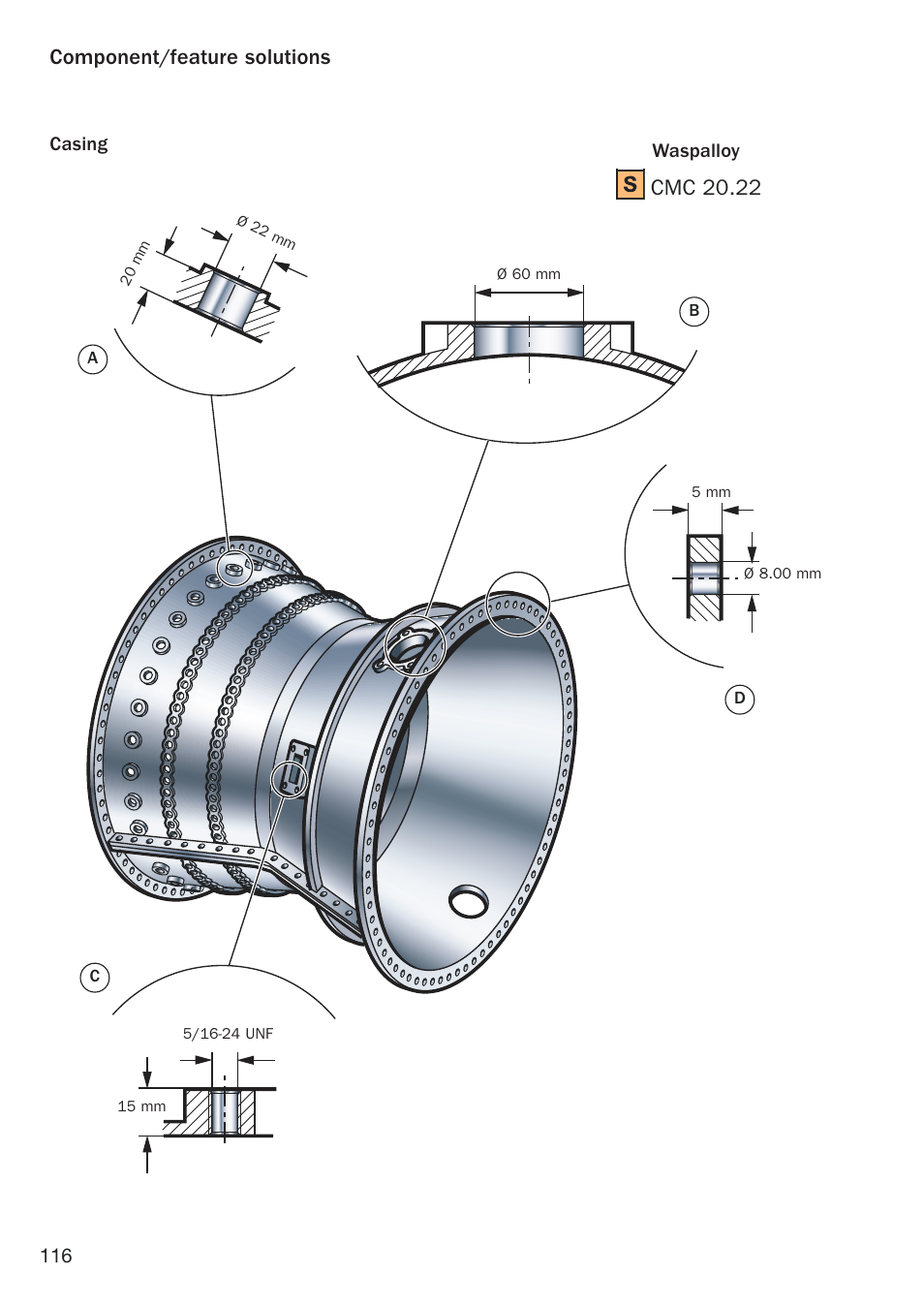 Cmc 20.22, Component/feature solutions | Sandvik Coromant Heat resistant super alloys User Manual | Page 118 / 132
