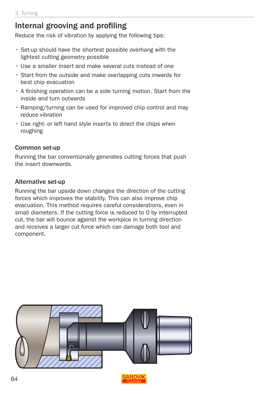 Internal grooving and profiling | Sandvik Coromant Silent tools - application guide User Manual | Page 66 / 100
