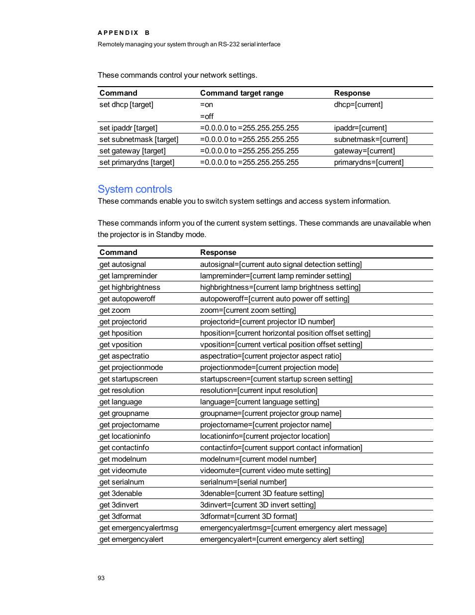 System controls | Smart Technologies 800i5e-SMP User Manual | Page 105 / 118
