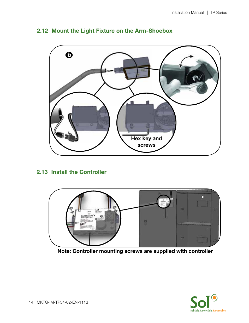 Sol TP Series Triple or Quad PV User Manual | Page 14 / 20