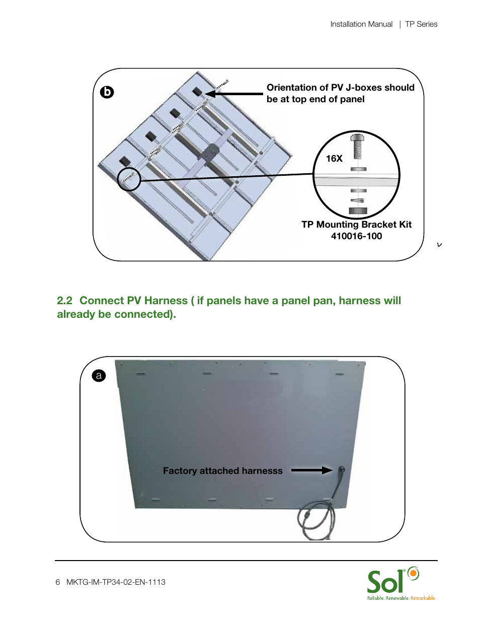 Sol TP Series Triple or Quad PV User Manual | Page 6 / 20