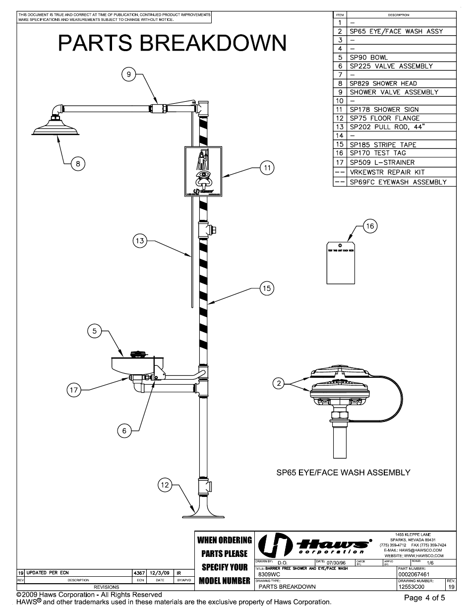 Haws 8309WC User Manual | Page 4 / 5