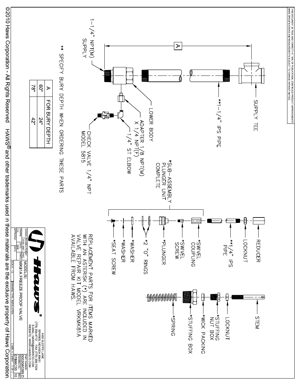 Haws MK81A User Manual | Page 3 / 3