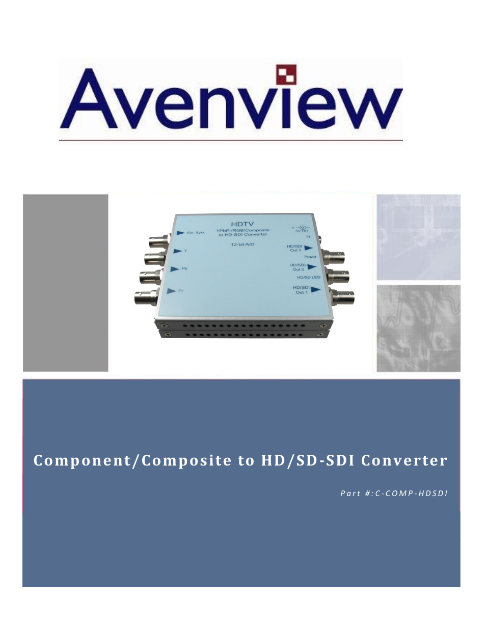 Avenview C-COMP-HDSDI User Manual | 4 pages