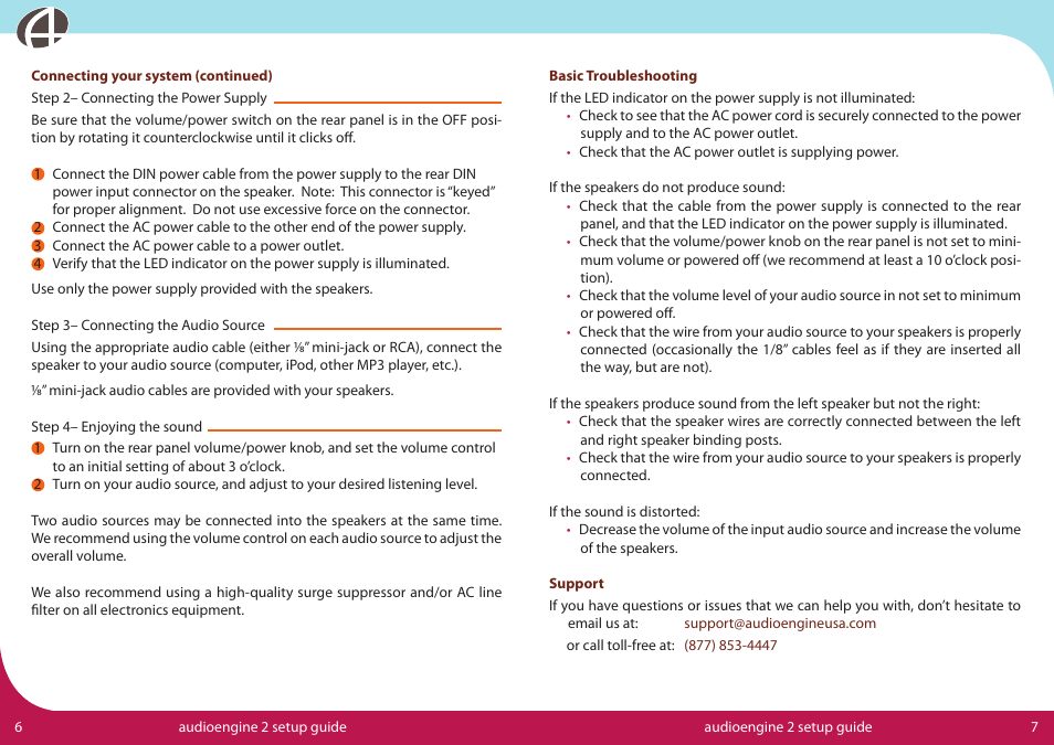 AudioEngine Speaker User Manual | Page 5 / 6