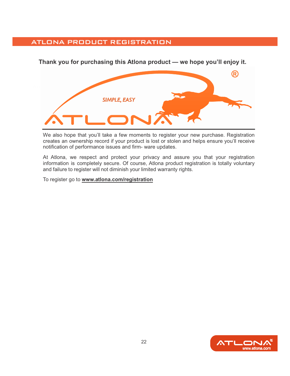 Atlona AT-HD88M-SR User Manual | Page 24 / 24