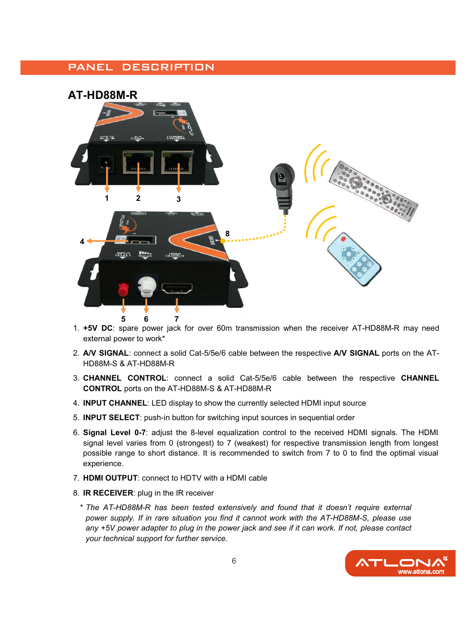 At-hd88m-r | Atlona AT-HD88M-SR User Manual | Page 8 / 24