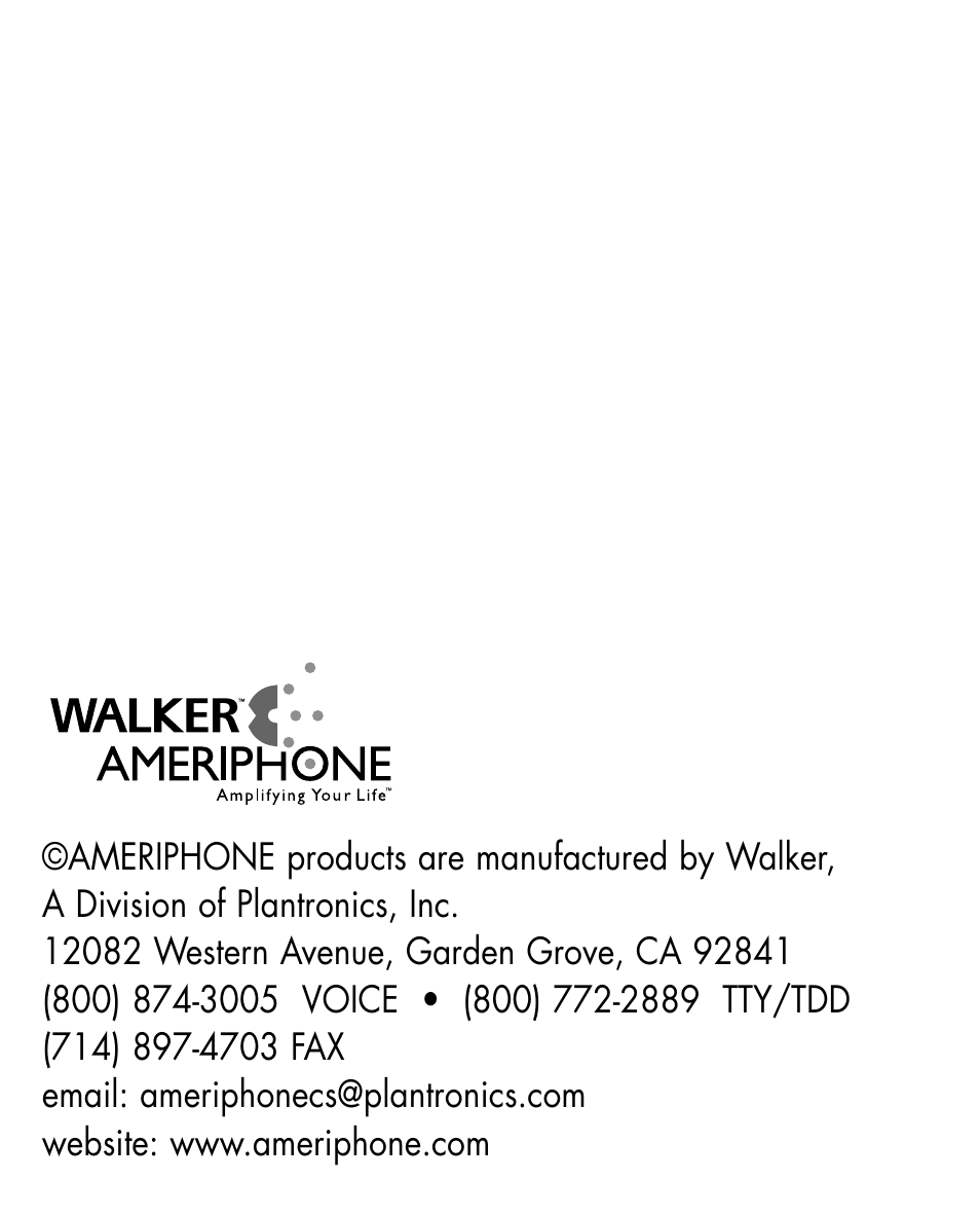 Ameriphone HA30 User Manual | 50 pages