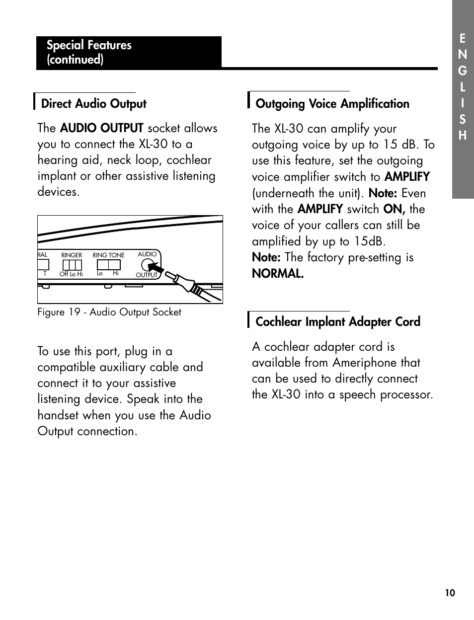 Ameriphone DIALOGUE XL 30 User Manual | Page 16 / 28