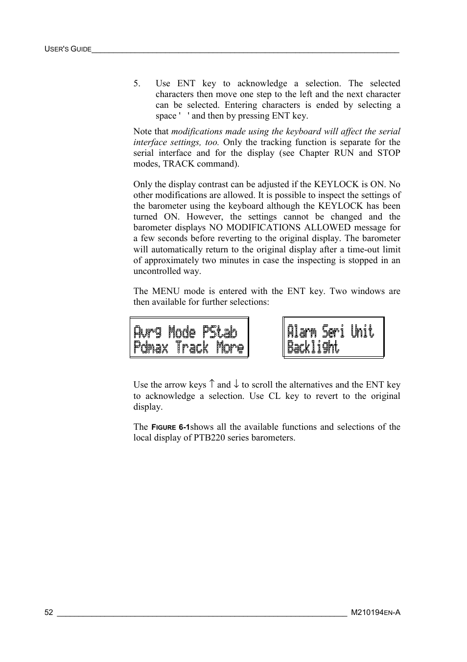 Vaisala PTB220 User Manual | Page 58 / 113