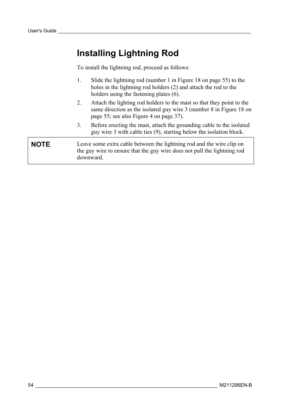 Installing lightning rod | Vaisala AWS330 User Manual | Page 56 / 296