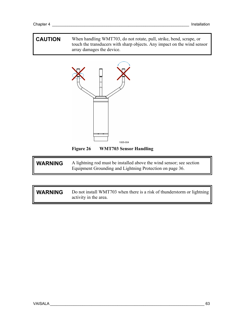 Caution, Warning | Vaisala AWS330 User Manual | Page 65 / 296