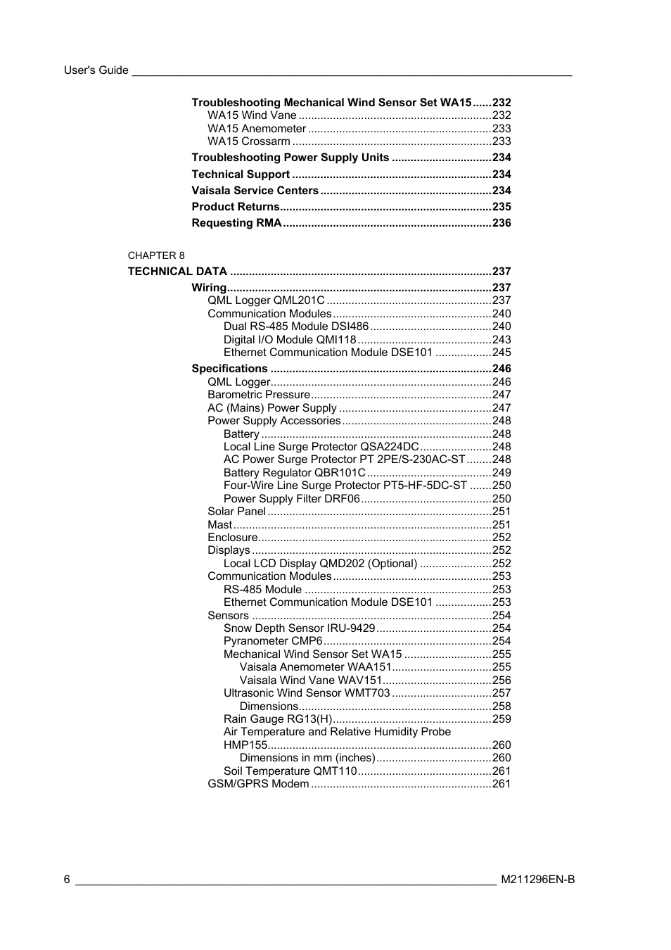 Vaisala AWS330 User Manual | Page 8 / 296