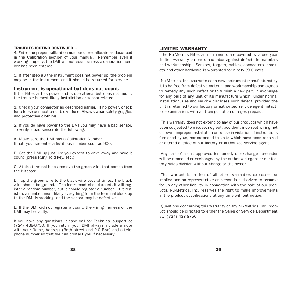 Vaisala TCI101 NiteStar User Manual | Page 21 / 26