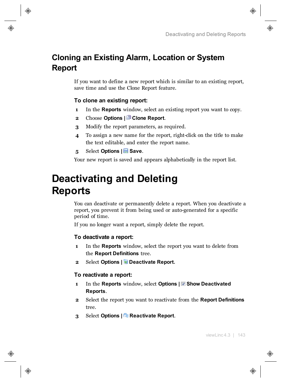 Deactivating and deleting reports | Vaisala viewLinc 4.3 User Manual | Page 151 / 206