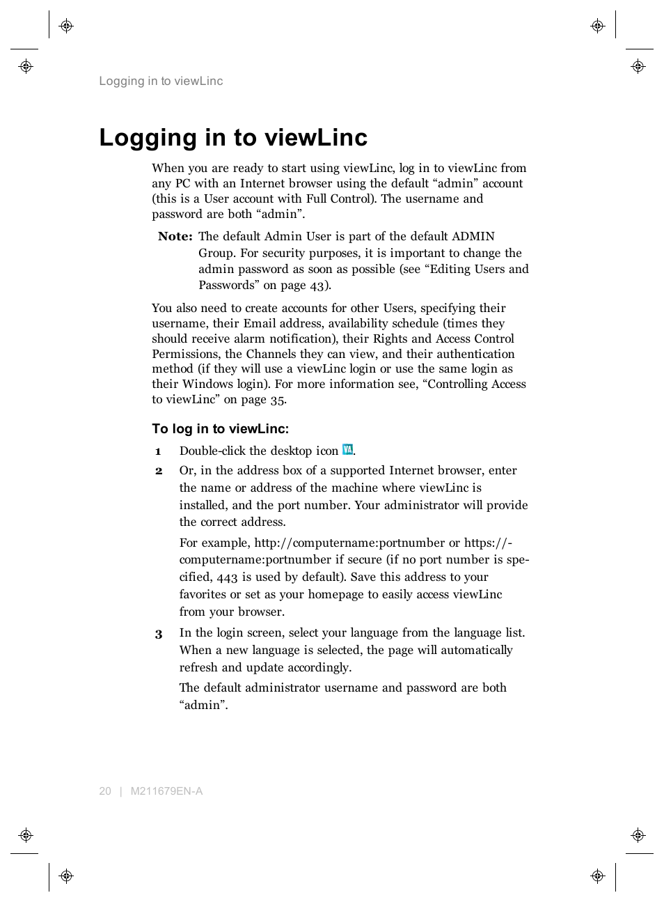 Logging in to viewlinc | Vaisala viewLinc 4.3 User Manual | Page 28 / 206