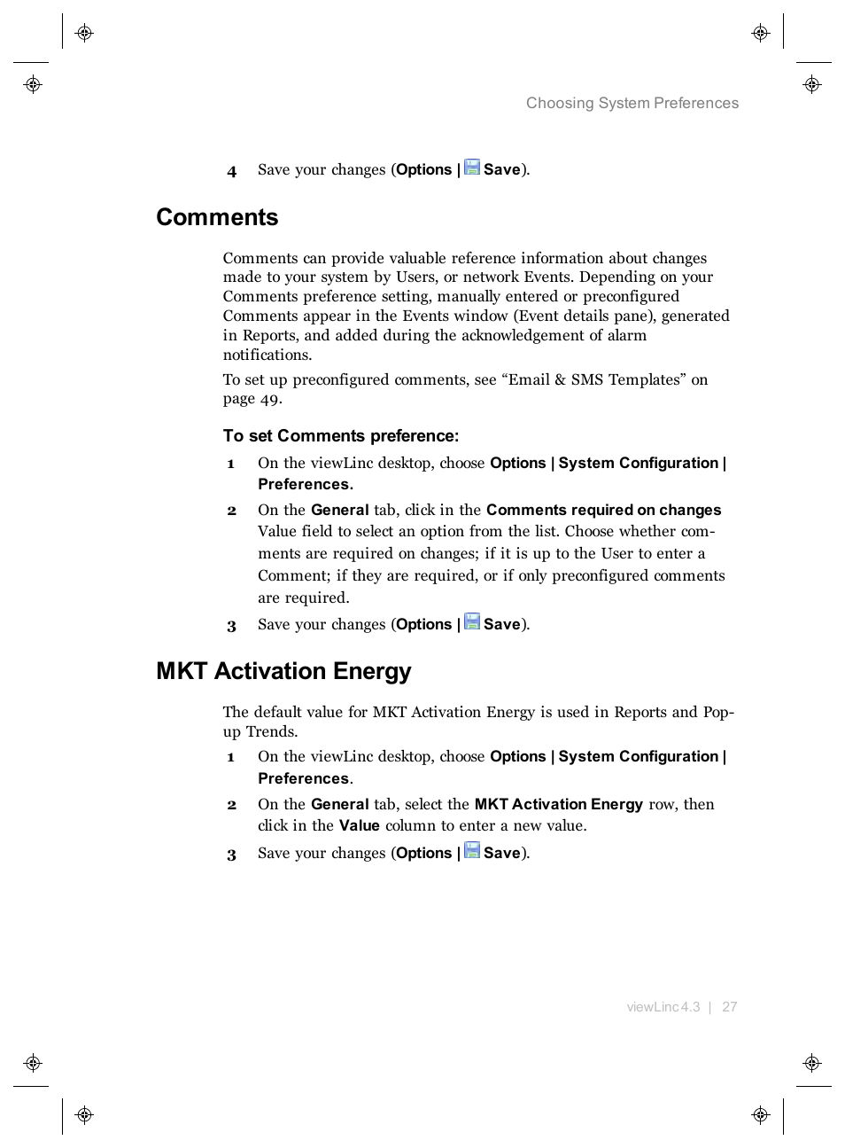 Comments, Mkt activation energy | Vaisala viewLinc 4.3 User Manual | Page 35 / 206