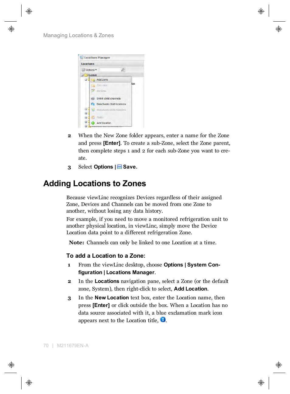 Adding locations to zones | Vaisala viewLinc 4.3 User Manual | Page 78 / 206