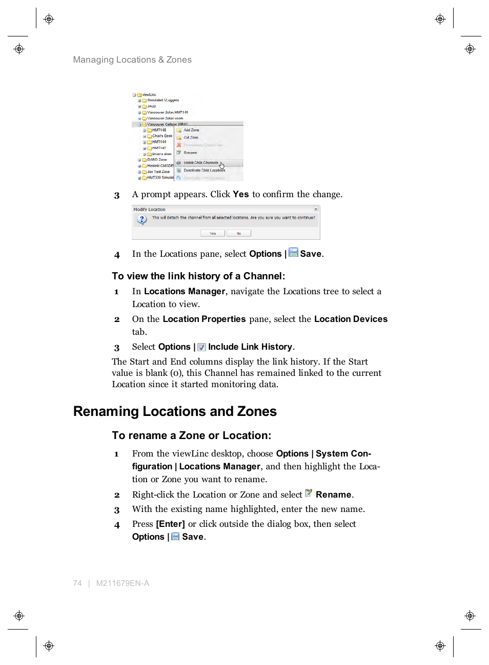 Renaming locations and zones | Vaisala viewLinc 4.3 User Manual | Page 82 / 206