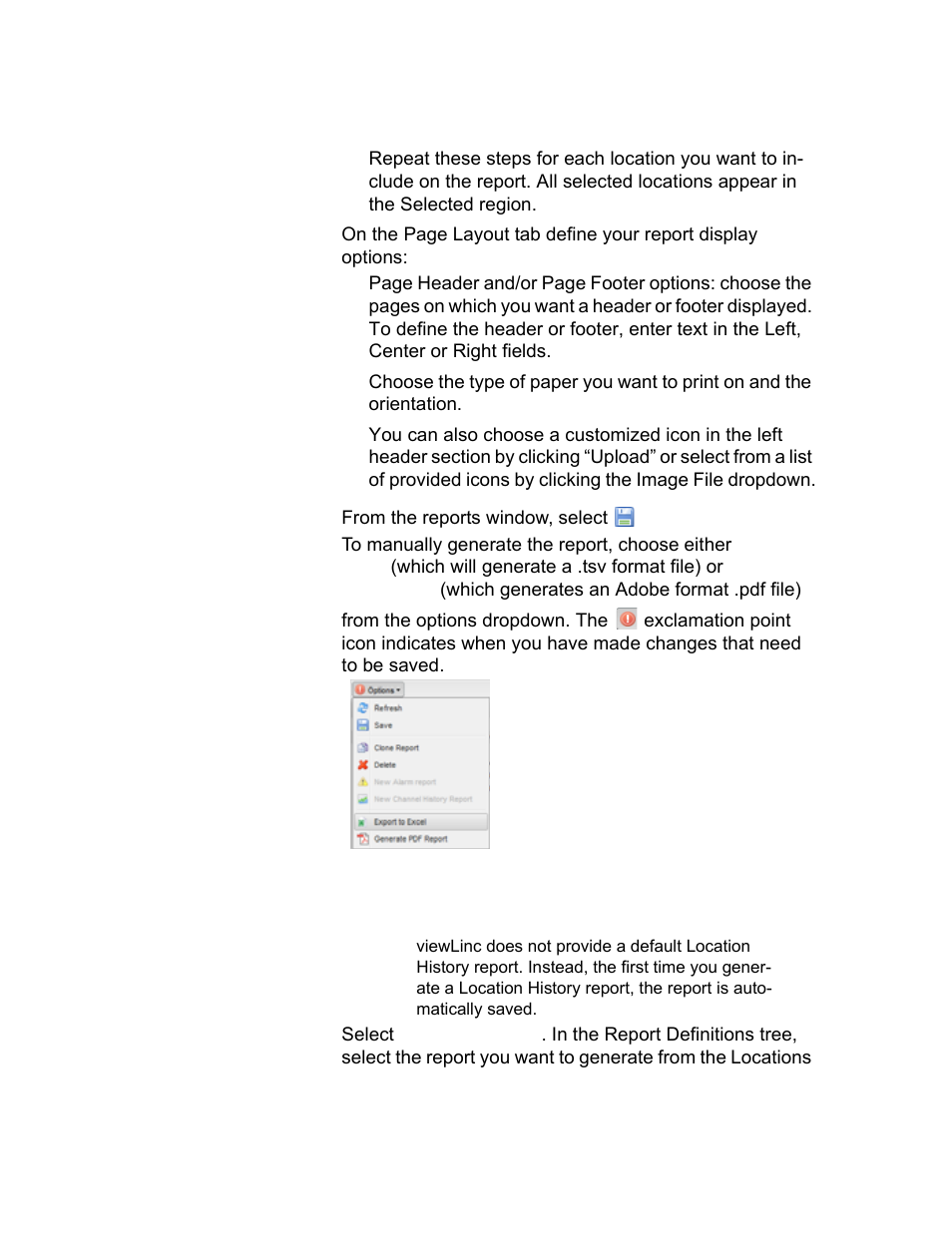 Generating location history reports 123, Generating location history reports | Vaisala viewLinc-4.1-M211518 User Manual | Page 131 / 175