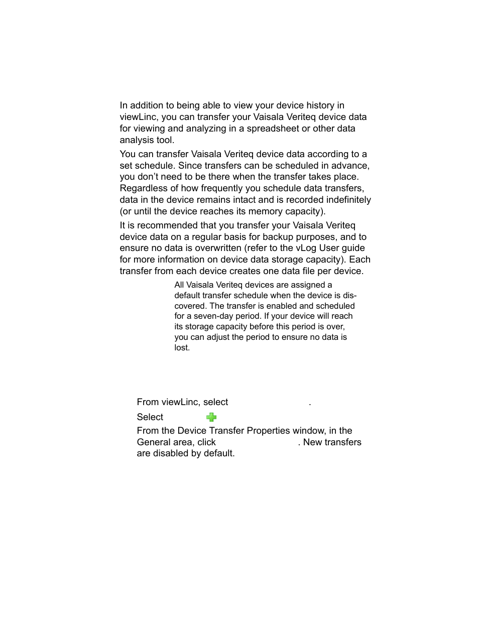 About transfers and transfer schedules, Creating transfer schedules | Vaisala viewLinc-4.1-M211518 User Manual | Page 138 / 175