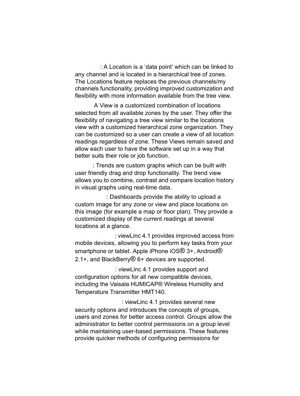 What’s new in viewlinc 18, What’s new in viewlinc | Vaisala viewLinc-4.1-M211518 User Manual | Page 30 / 175