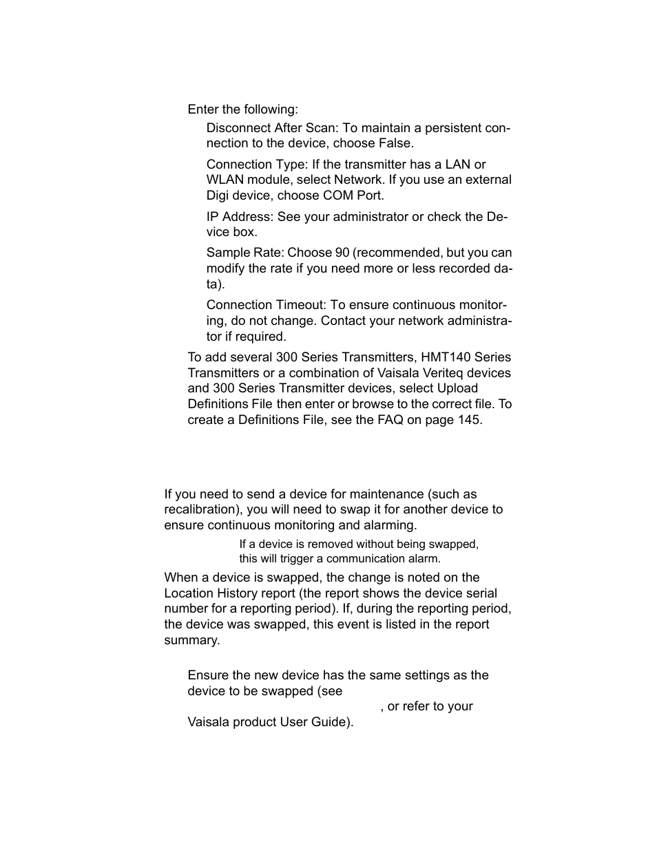 Swapping devices | Vaisala viewLinc-4.1-M211518 User Manual | Page 53 / 175