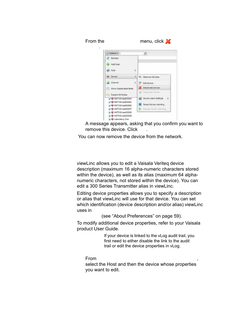 Editing device properties and aliases | Vaisala viewLinc-4.1-M211518 User Manual | Page 56 / 175