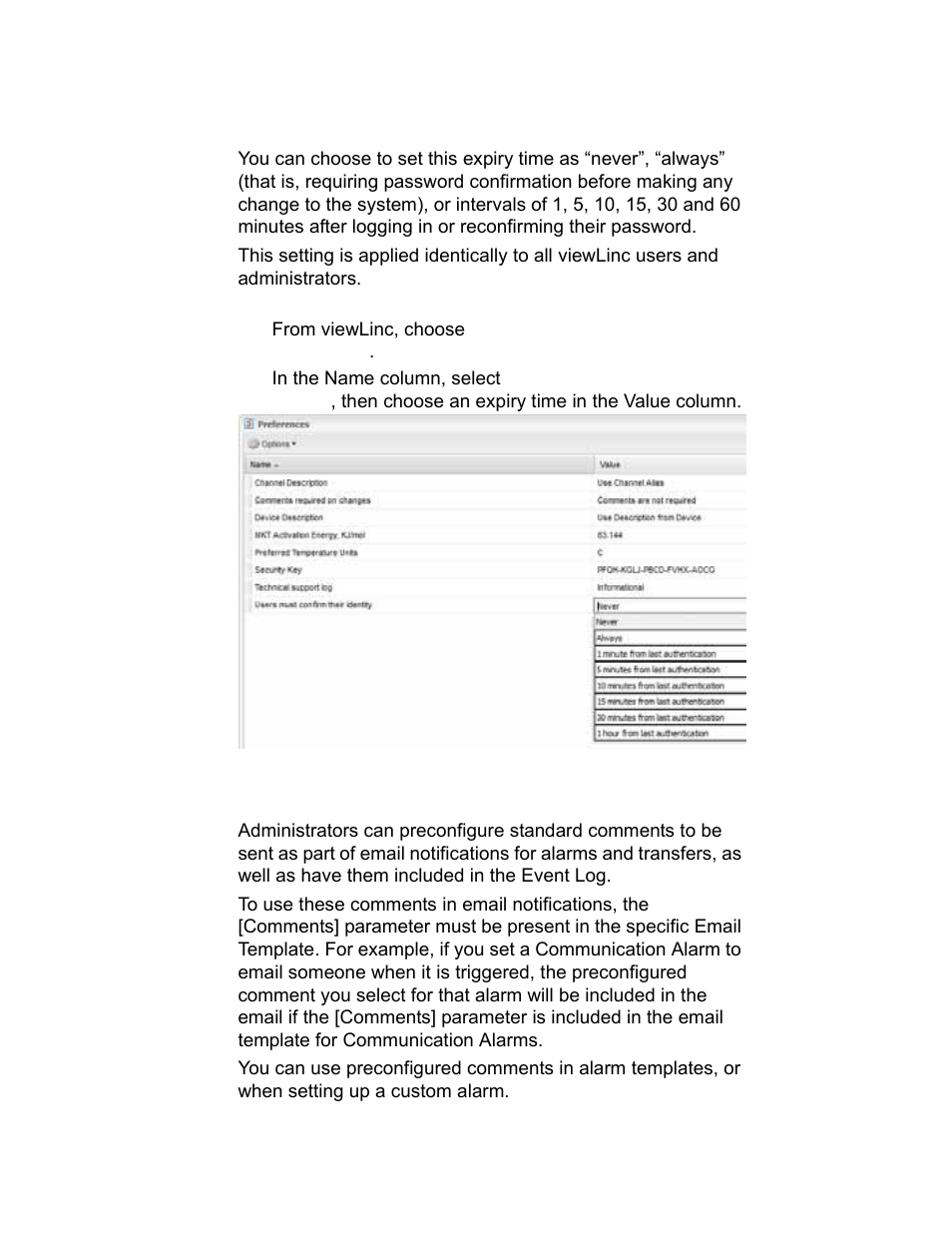 Creating preconfigured comments for email messages | Vaisala viewLinc-4.1-M211518 User Manual | Page 73 / 175