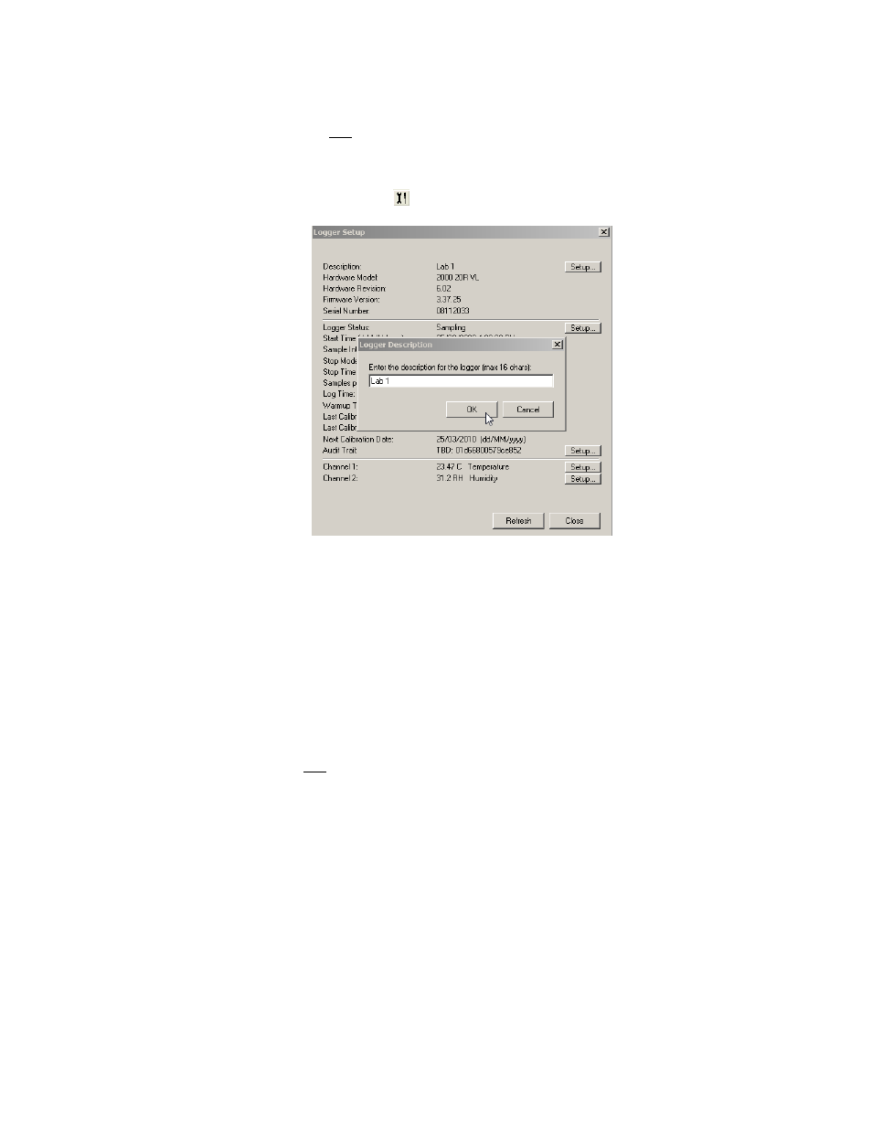 Setting the data logger sample timing | Vaisala vLog 4.4 User Manual | Page 35 / 112