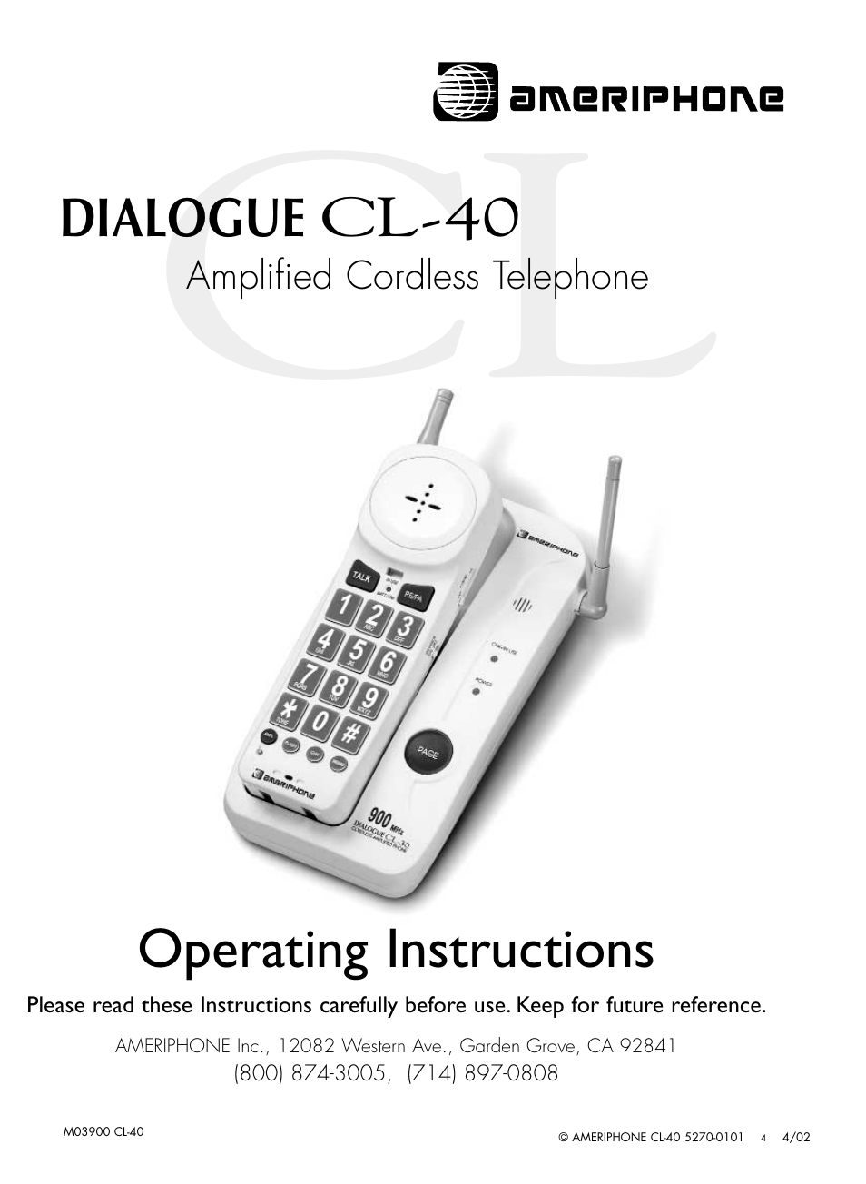 Ameriphone CL-40 User Manual | 25 pages