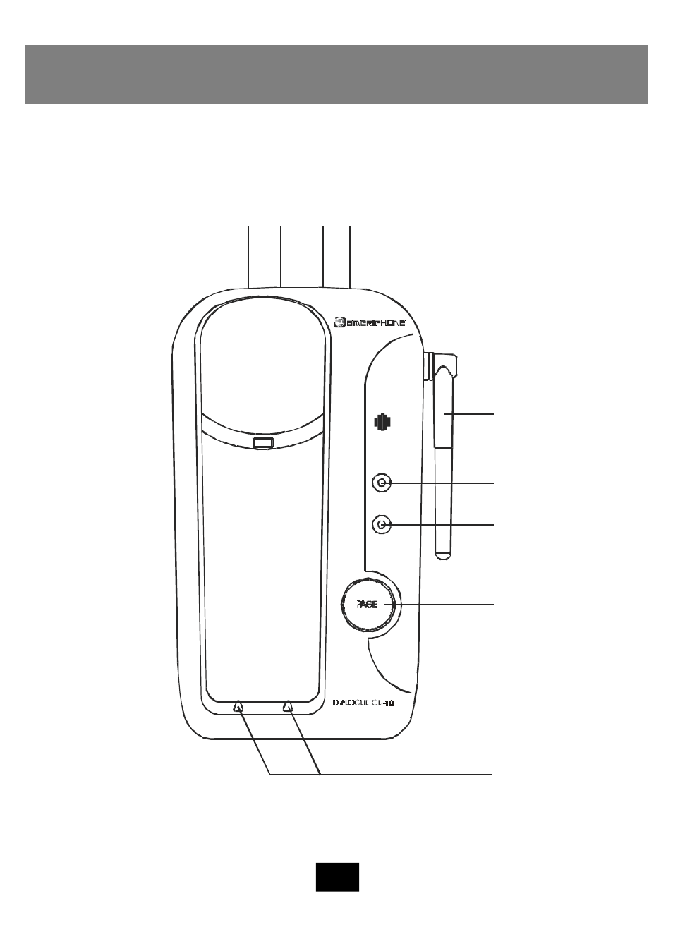 Base unit controls | Ameriphone CL-40 User Manual | Page 8 / 25